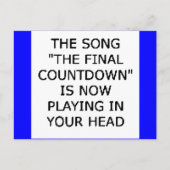 Endgültige Countdown für das Lied jetzt im Kopf Postkarte (Vorderseite)
