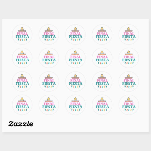 Endgültige Fiesta Sombrero Circle Stickers (Blatt)