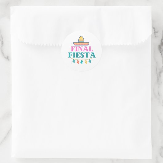 Endgültige Fiesta Sombrero Circle Stickers (Tasche)