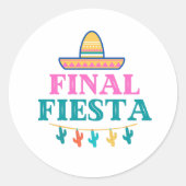 Endgültige Fiesta Sombrero Circle Stickers (Vorderseite)