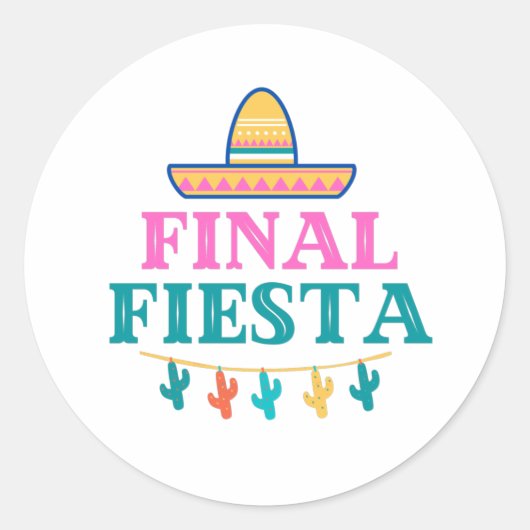 Endgültige Fiesta Sombrero Circle Stickers (Vorderseite)