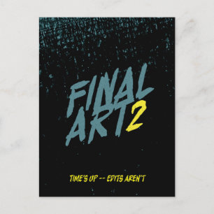 Endgültige Kunst 2 - Vintage-Filmplakat-Parodie Postkarte