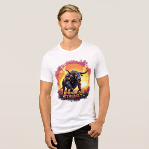 Endgültige Stärke - Roboter-Bulle-T-Shirt Tri-Blend Shirt