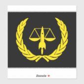 Endgültiger Aufkleber an der Grenze (Blatt)