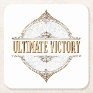 Endgültiger Sieg  Rechteckiger Pappuntersetzer