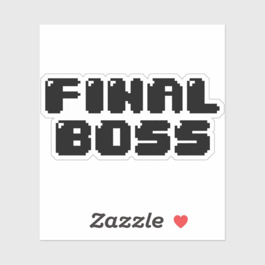 ENDGÜLTIGES BOSS AUFKLEBER (Blatt)