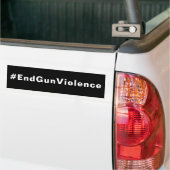 #EndGunViolence End Gun-Gewalt Schwarz-weißer Text Autoaufkleber (Auf Lkw)