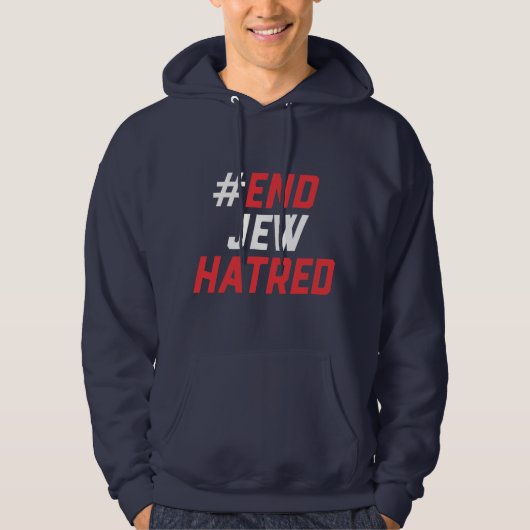 #EndJewHatred Classic Kundgebung Hoodie (Vorderseite)