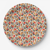 Endleaves des floralen Kunstmusters Pappteller (Vorderseite)