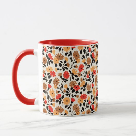 Endleaves of Art floral pattern Tasse (Links)
