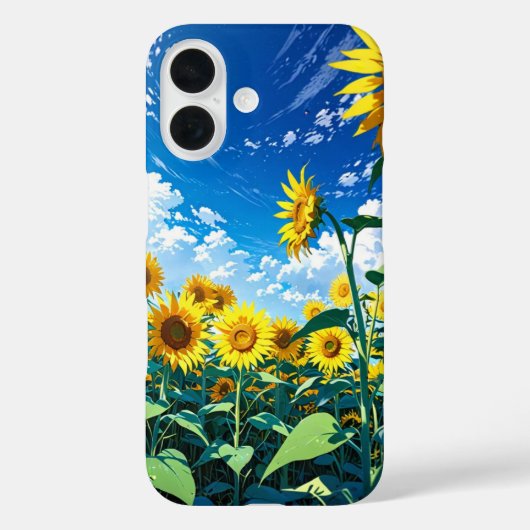 Endless Anime Sunflower Field Case-Mate iPhone Hülle (Rückseite)