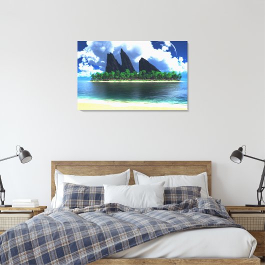 Endless Blue (2014) Leinwanddruck (Insitu (Schlafzimmer))