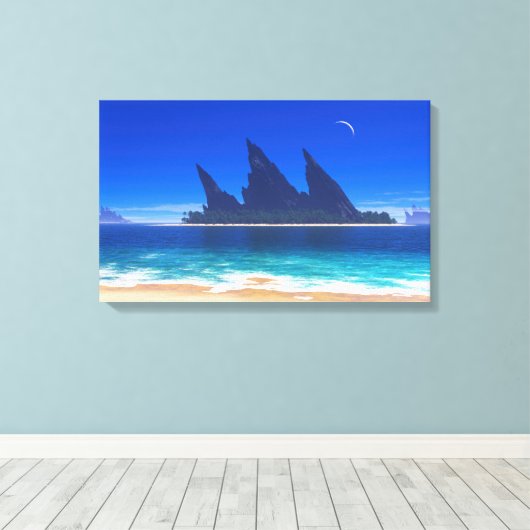 Endless Blue (2025) Leinwanddruck (Insitu (Holzboden))