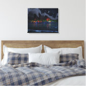 Endless Blue (Nacht) Leinwanddruck (Insitu (Schlafzimmer))