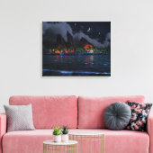 Endless Blue (Nacht) Leinwanddruck (Insitu (Wohnzimmer))