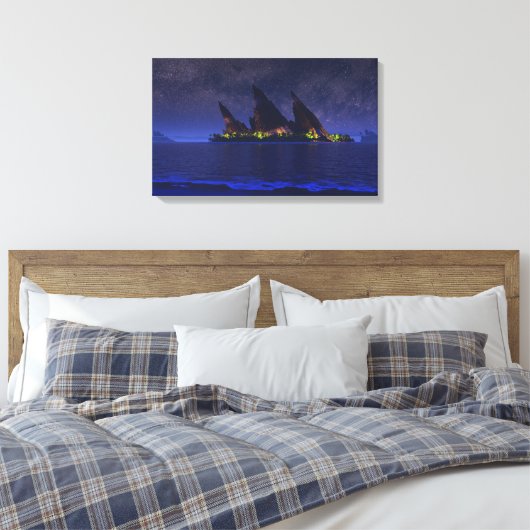 Endless Blue (Starlight) Leinwanddruck (Insitu (Schlafzimmer))