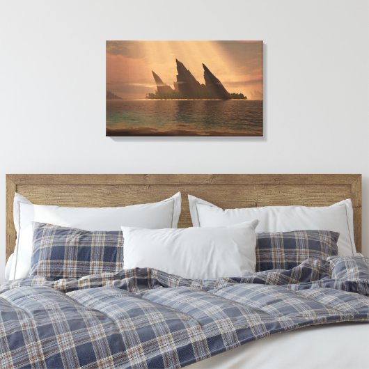 Endless Blue (Sunbeam) Leinwanddruck (Insitu (Schlafzimmer))