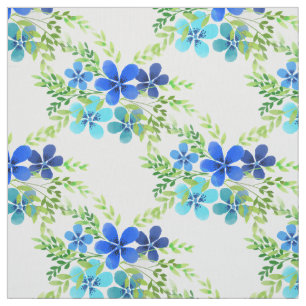 Endless Blue Vergiss mich nicht Blume Fabric Stoff