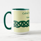 Endless Celtic Knot Seamless Dark Green Tasse (Links)