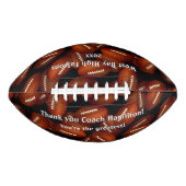 Endless footballs pattern sports coach thank you (Vorderseite)