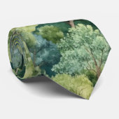 endless Forest Watercolor Krawatte (Gerollt)