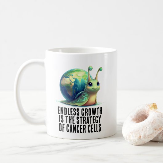 Endless Growth Is Strategy of Cancer Cells Snail Kaffeetasse (Mit Donut)