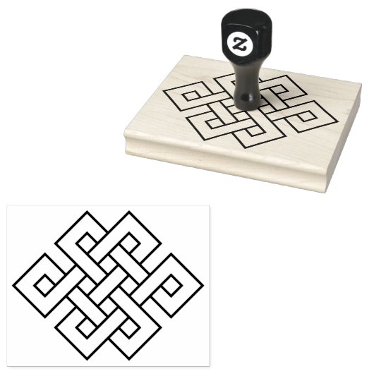 Endless Knot Auspicious Symbol Gummistempel (Stempel)