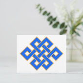 Endless Knot Auspicious Symbol tibetischer Buddhis Postkarte (Stehend Vorderseite)