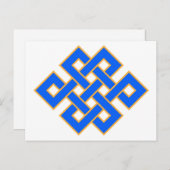 Endless Knot Auspicious Symbol tibetischer Buddhis Postkarte (Vorne/Hinten)