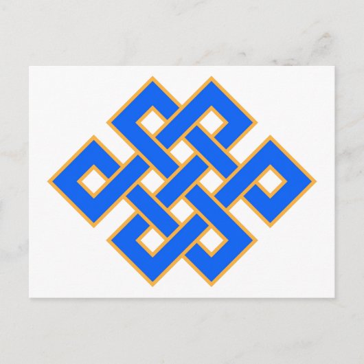 Endless Knot Auspicious Symbol tibetischer Buddhis Postkarte (Vorderseite)