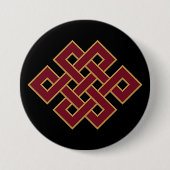 Endless Knot Buddhist Auspicious Symbol Button (Vorderseite)
