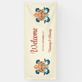 endless Knot tibetisch Wedding Banner (Vertikal)