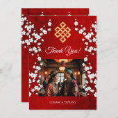 endless Knot tibetisch Wedding Dankeskarte (Vorne/Hinten)