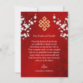 endless Knot tibetisch Wedding Dankeskarte (Rückseite)