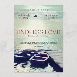 ENDLESS LIEBE Filmplakatstil Einladung