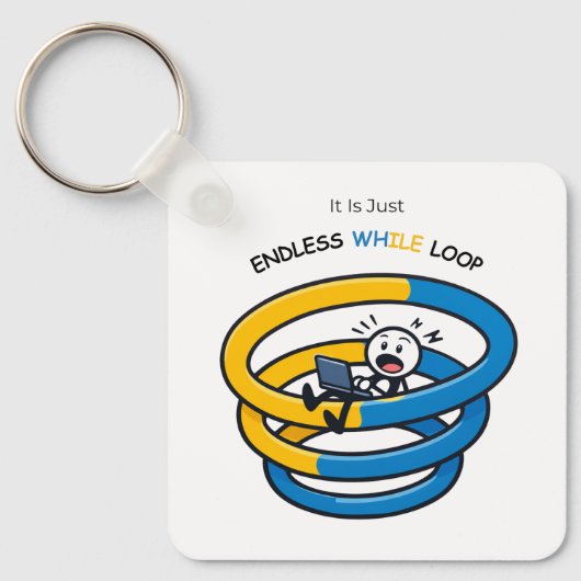 Endless Loop Aware Python Developer | Keychain Schlüsselanhänger (Vorderseite)