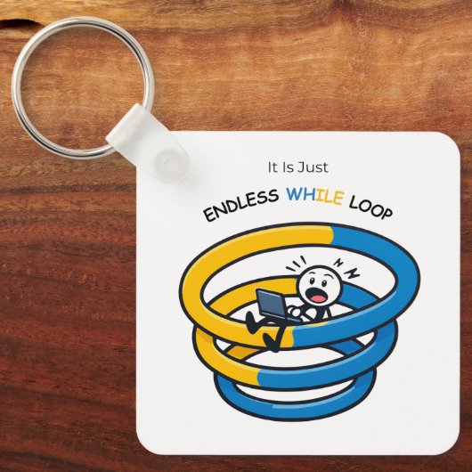 Endless Loop Aware Python Developer | Keychain Schlüsselanhänger (Vorderseite)