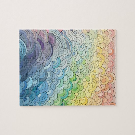 Endless Pastel Rainbow Jigsaw Puzzle (Horizontal)