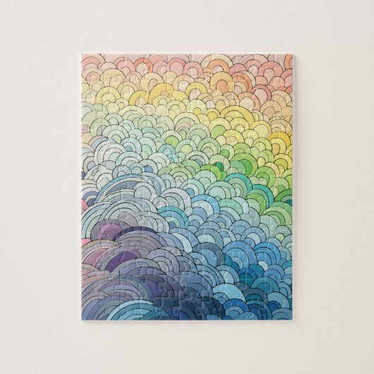 Endless Pastel Rainbow Jigsaw Puzzle (Vertikal)