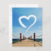 Endless Path Heart-Shaped Cloud Postkarte (Vorne/Hinten)