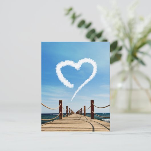 Endless Path Heart-Shaped Cloud Postkarte (Stehend Vorderseite)