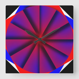 Endless Pinwheel von Kenneth Yoncich Quadratische Wanduhr