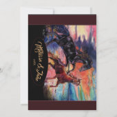 Endless Sky Romantic Watercolor Pferde Einladung (Rückseite)