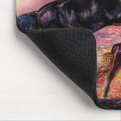 Endless Sky Watercolor Pferde Mousepad (Ecke)