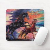 Endless Sky Watercolor Pferde Mousepad (Mit Mouse)