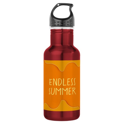 Endless Sommer Orange Rote Wasserflasche (Vorderseite)