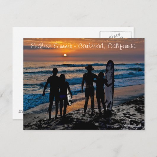 Endless Summer in Carlsbad, Kalifornien (USA) Postkarte (Vorne/Hinten)