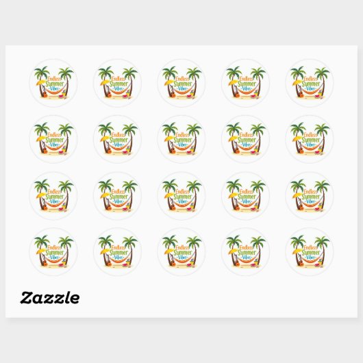 Endless Summer Vibes Blase Text Sticker (Blatt)