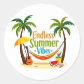 Endless Summer Vibes Blase Text Sticker (Vorderseite)