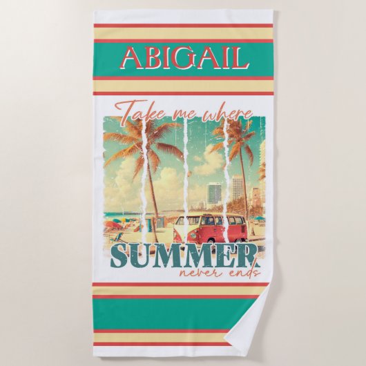 Endless Summer Vibes Strandtuch (Vorderseite)